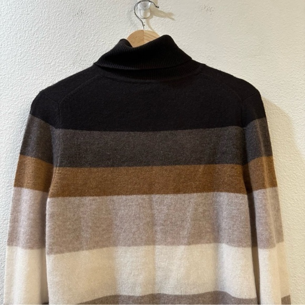 Charter Club Cashmere Striped Turtleneck Pullover Sweater Size Small - Picture 7 of 8
